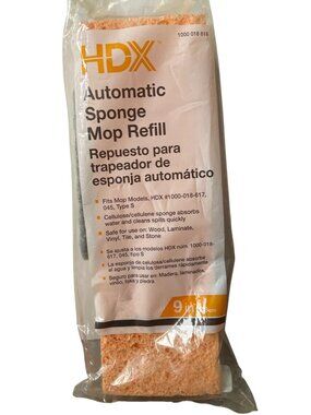 HDX Automatic Sponge Mop Head Refill - 9" 1000018618 Type S Fits 617 045 NEW